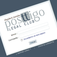 Posttigo Legal Club - Diseño Logotipo y 1º Versión web